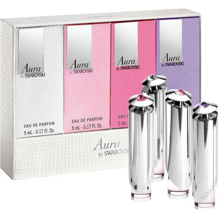 Aura by Swarovski Fragrance Collection Eau De Parfum 4 x 5 ml Mini Giftset Women