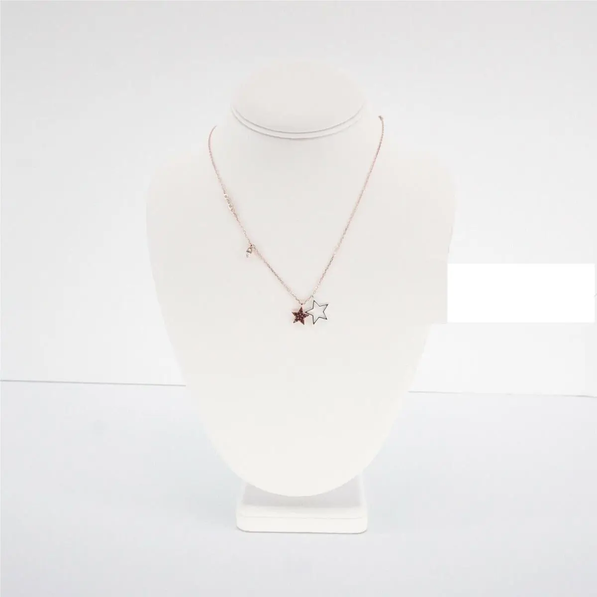 Swarovski 5483031 Duo Star Pendant Necklace Red Silver Rose Gold Plated