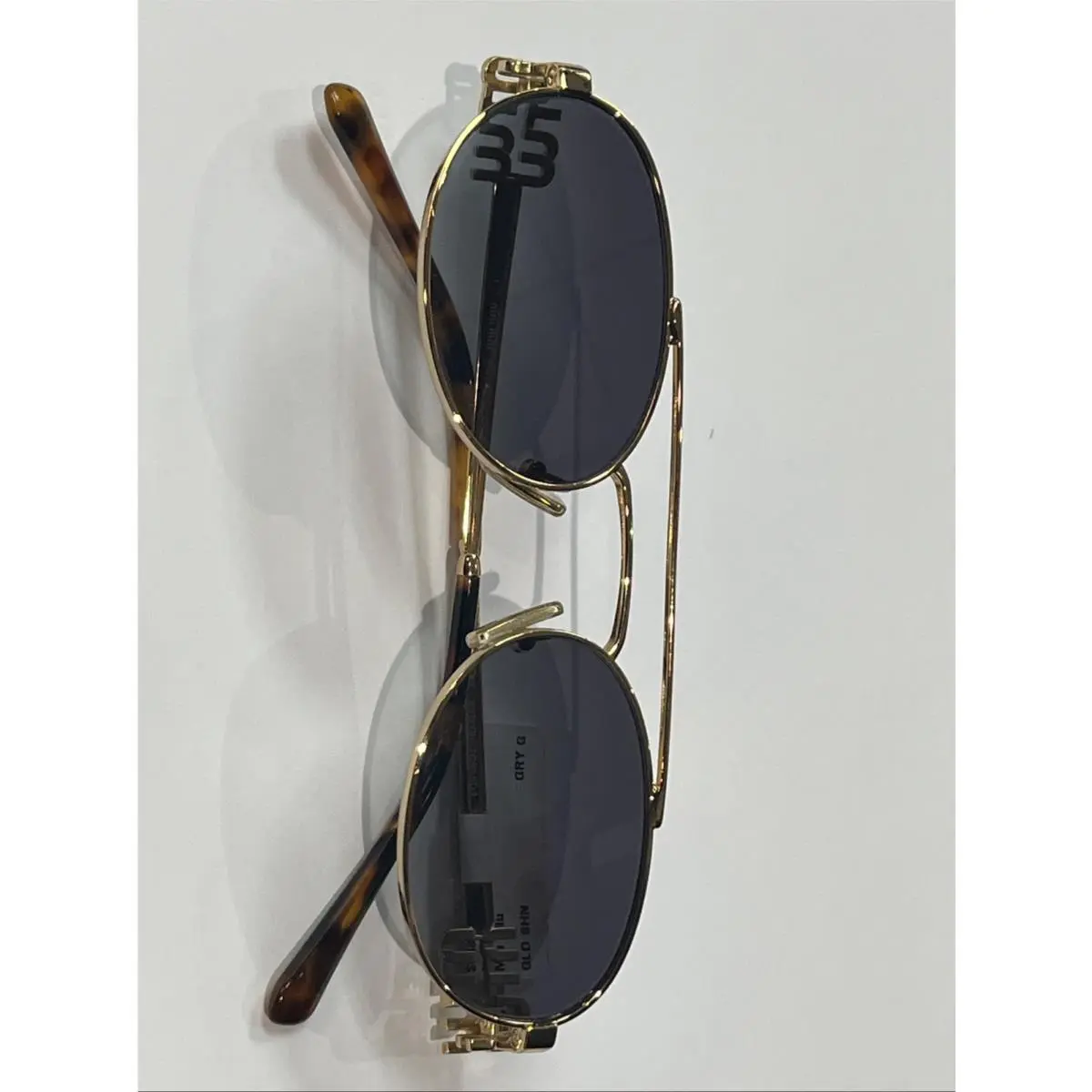 mu 54ZS 7OE5D1 Antique Gold Grey Gradient Women Only Sunglasses by Miu Miu