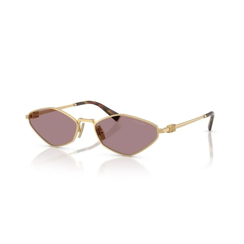 MU 56ZS 5AK20I Gold Light Purple Brown Lens Women Sunglasses by Miu Miu