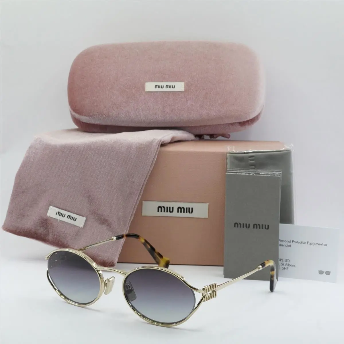 Miu Miu MU52YS ZVN5D1 Pale Gold/grey Gradient 54-21-125 Sunglasses