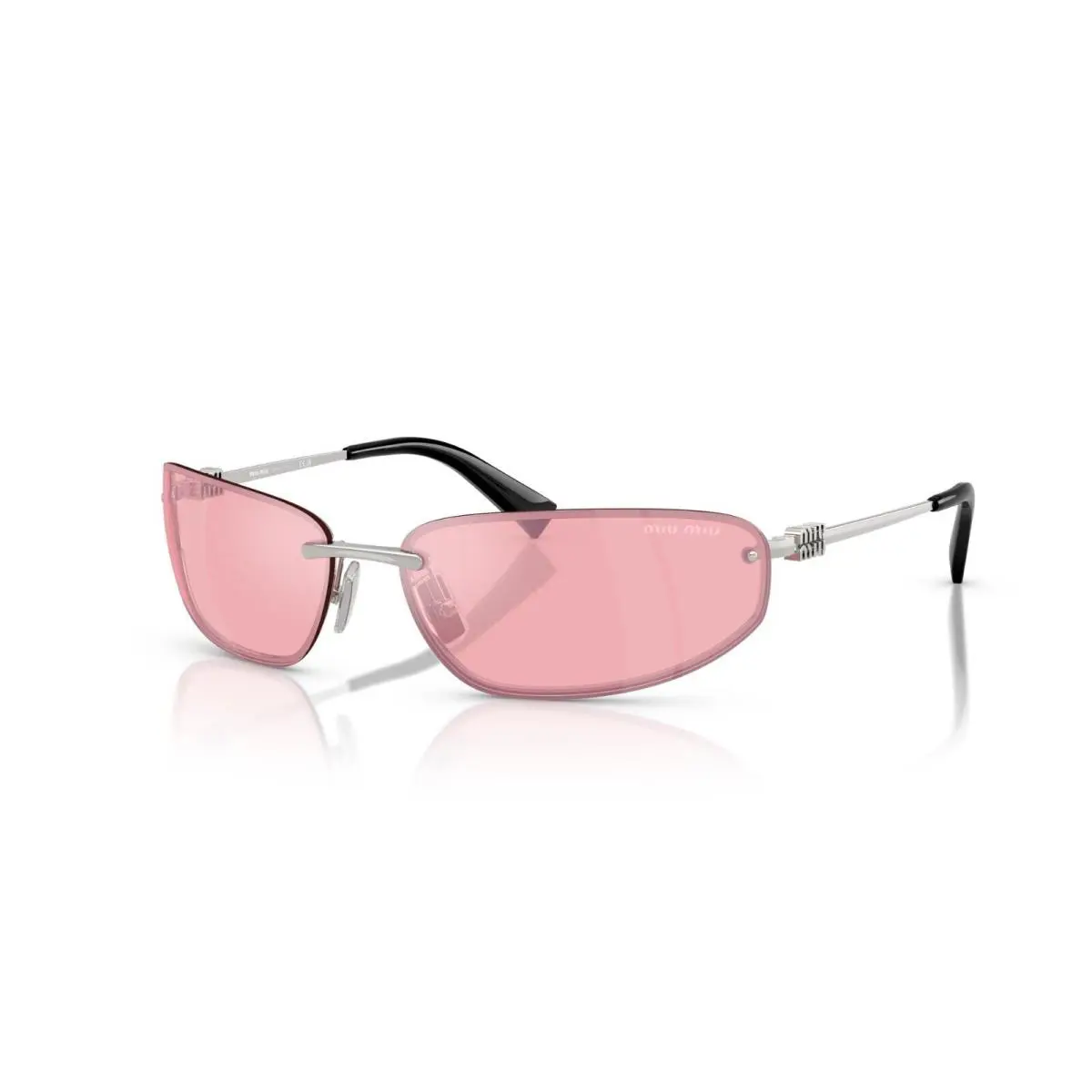 Miu Miu MU A50S Silver/pink Mirrored 1BC70J Sunglasses