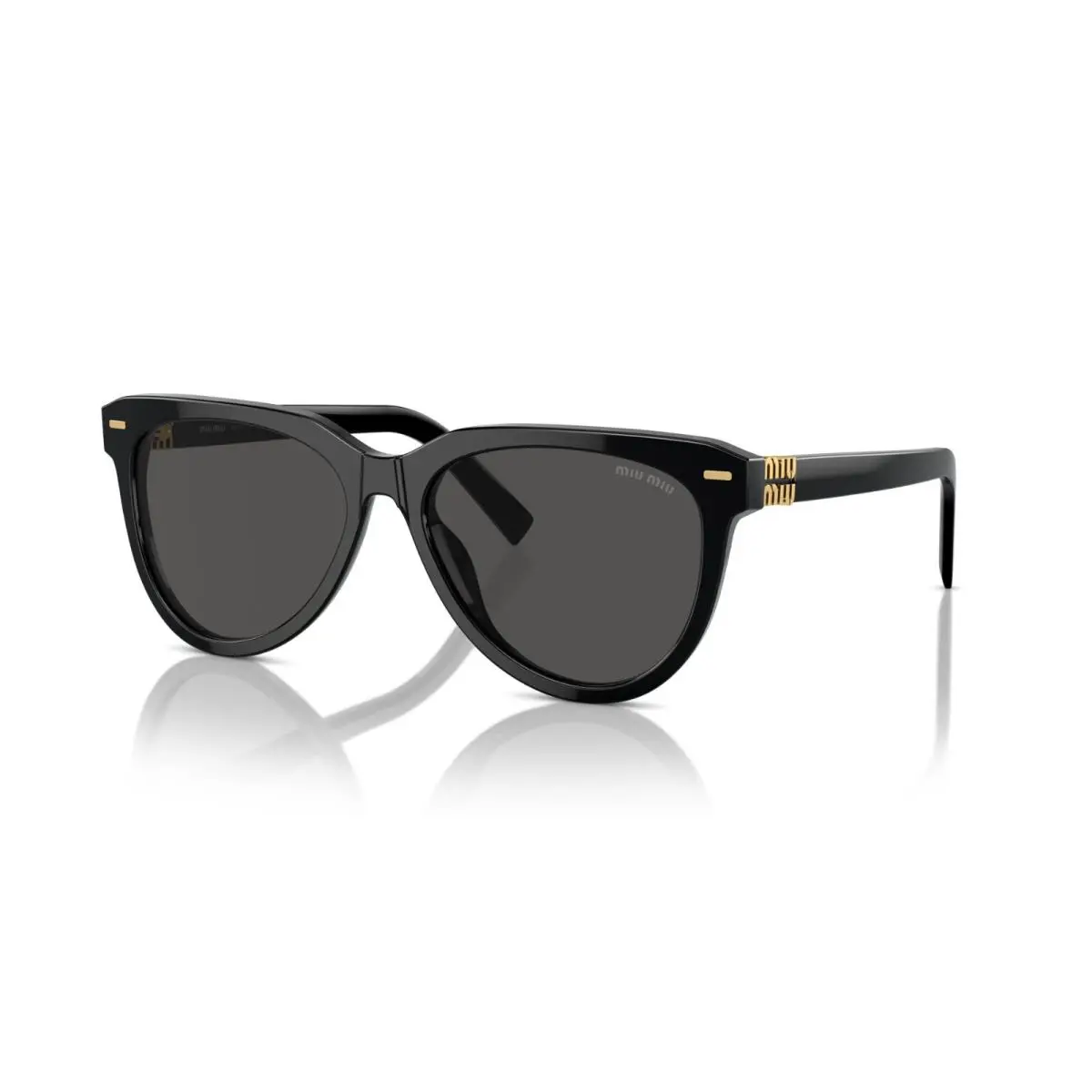 Miu Miu Smu 12ZS Black/dark Grey 16K-5S0 Sunglasses - Frame: Black, Lens: Dark Grey