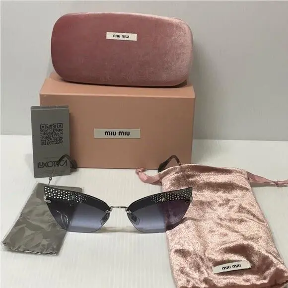 Miu Miu Woman’s Sunglasses Smu 56T Butterfly Purple Lenses