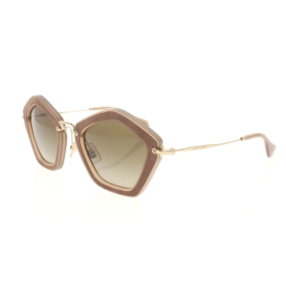 Miu Miu Sunglasses SMU06O NAQ1X1 Mink Chamois / Brown Gradient Lens