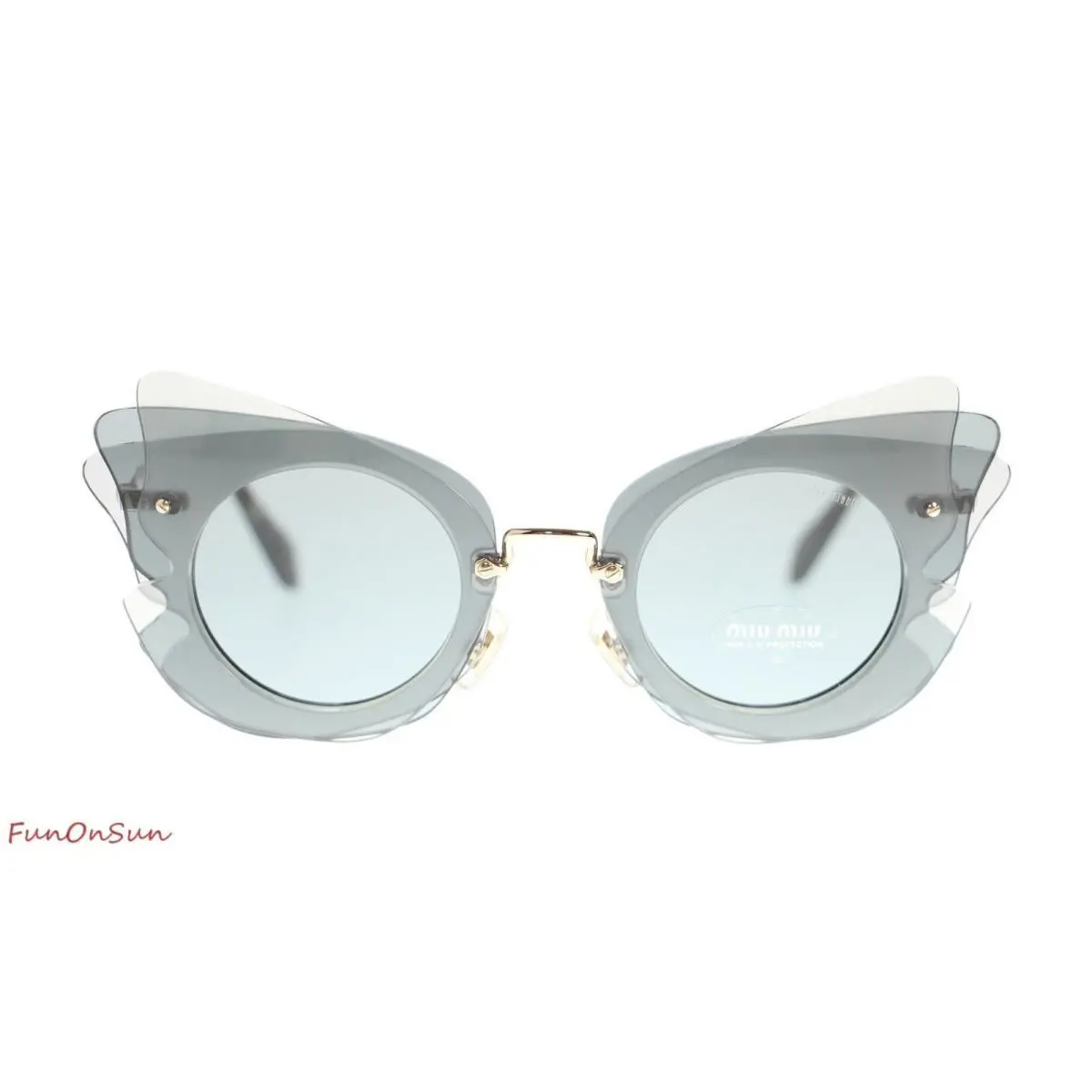 Women`s Sunglasses MU02SS VA43C2 Dark Grey / Grey Lens 63mm by Miu Miu
