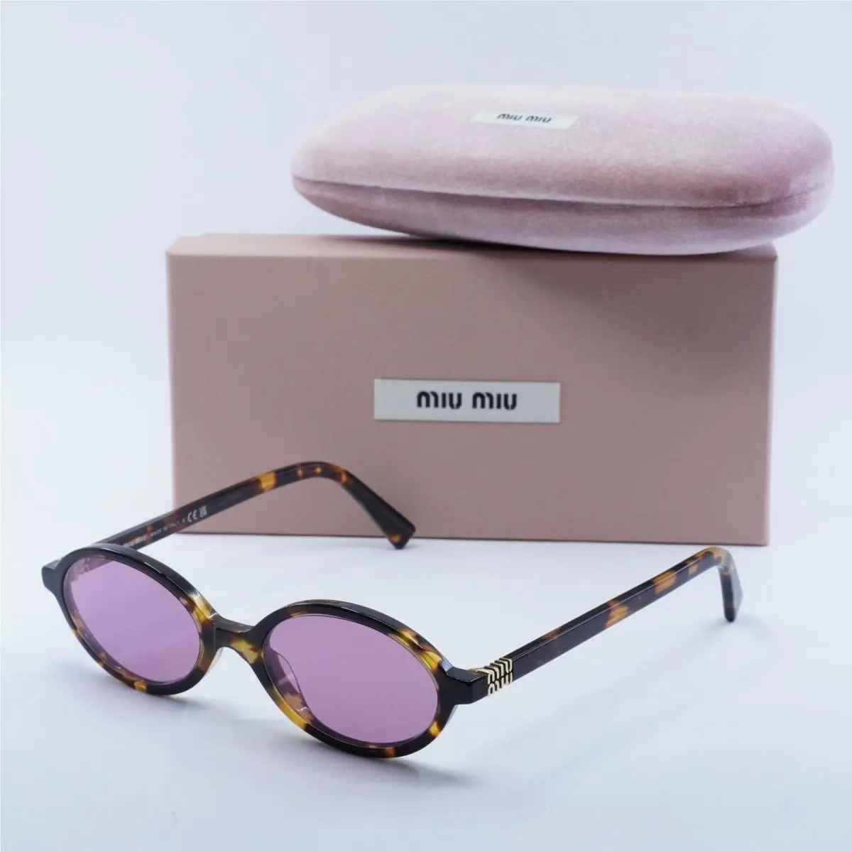 Miu Miu MU04ZS VAU50D Honey Havana/bordeaux Mirrored 50-18-140 Sunglasses