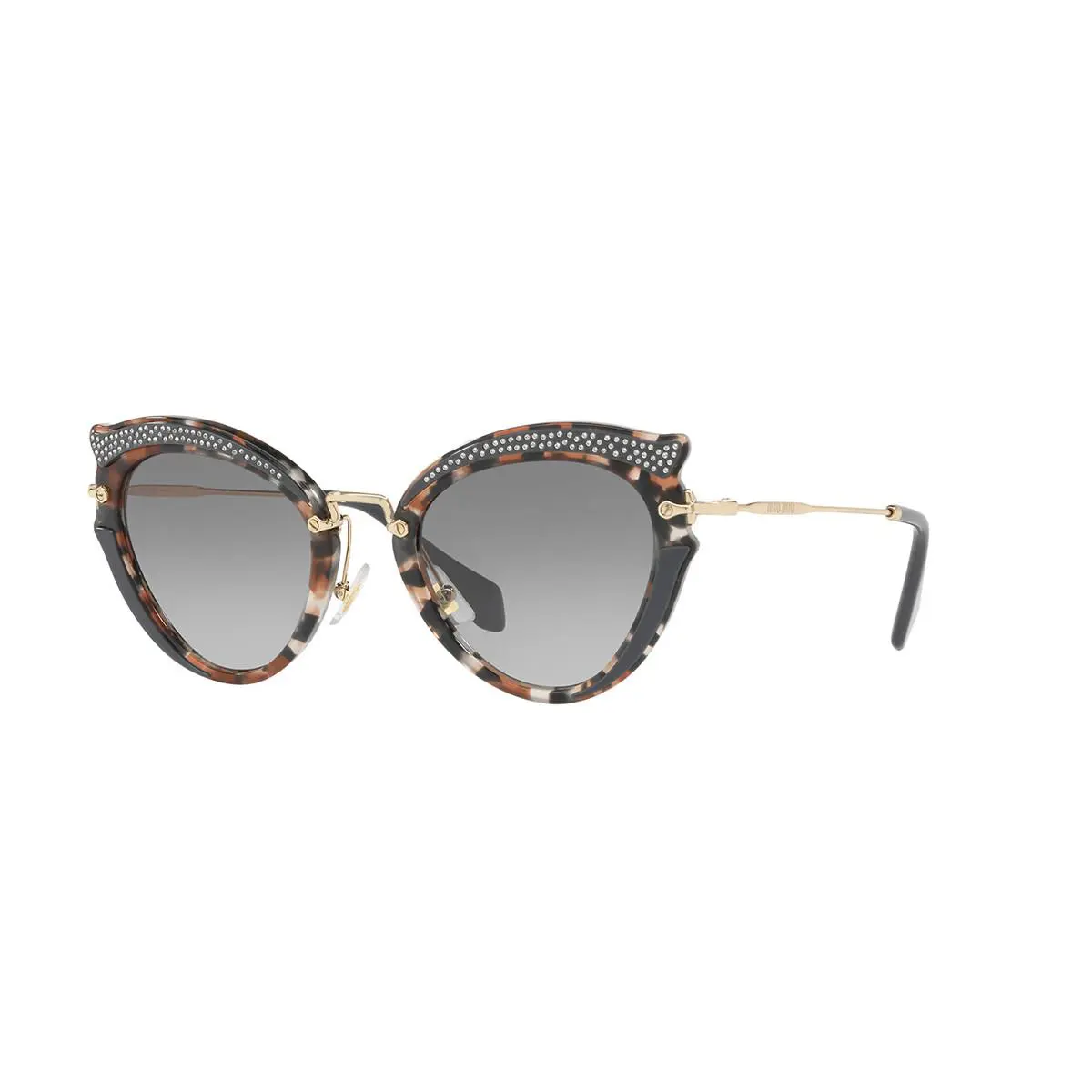 Miu Miu 0MU 05SS 79A3M1 Gray Havana Brown Sunglasses