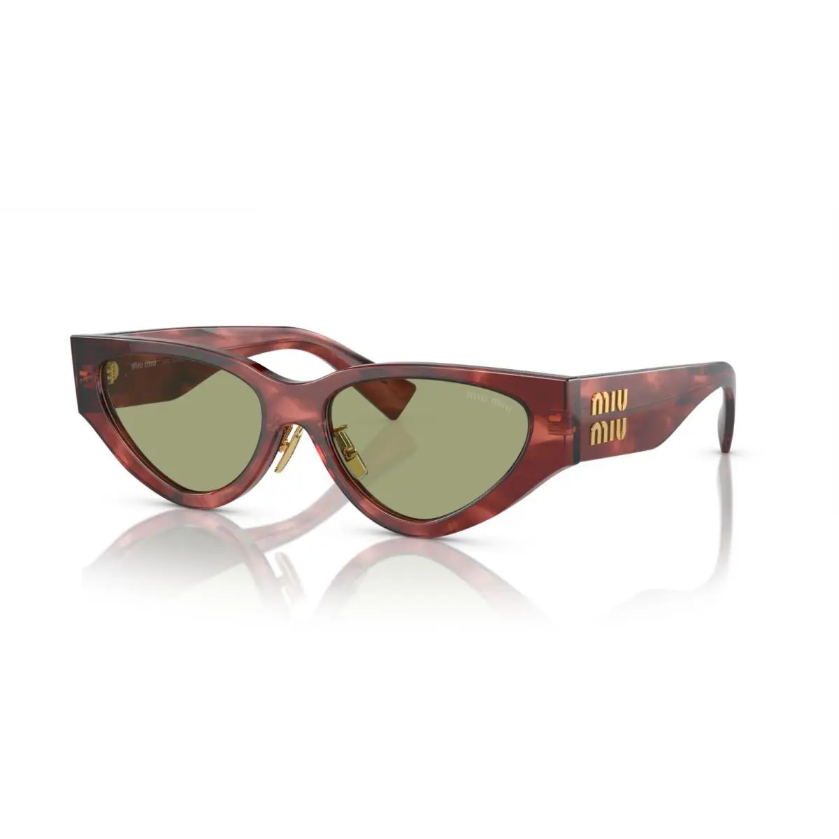 Miu Miu Smu 03ZS Havana/green 12Q-60D Sunglasses