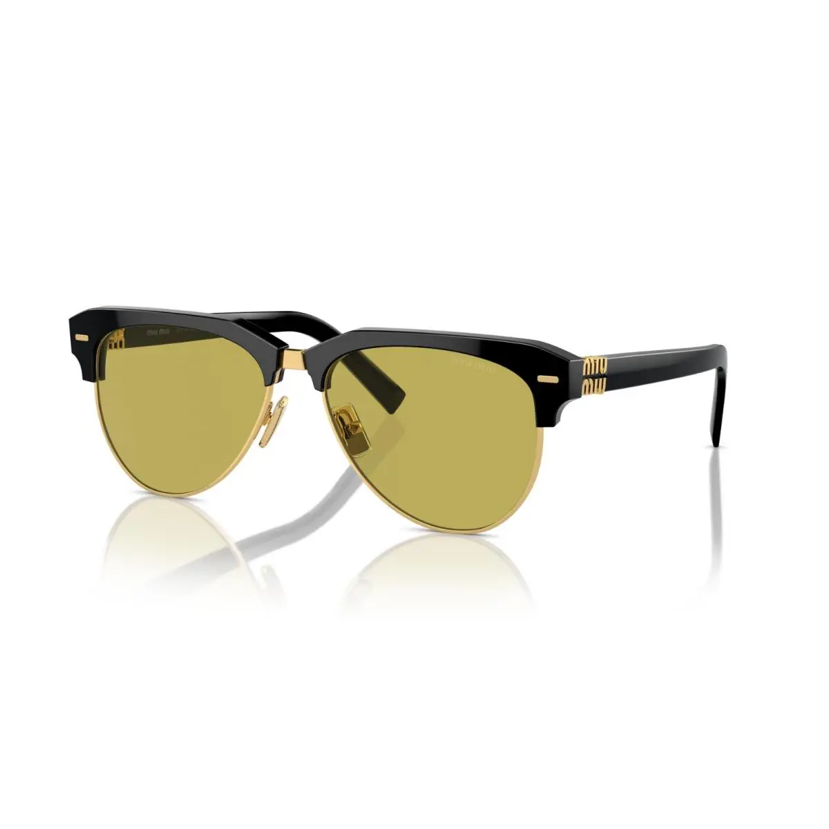 Miu Miu Smu 09ZS Black/olive Green 1AB-07O Sunglasses