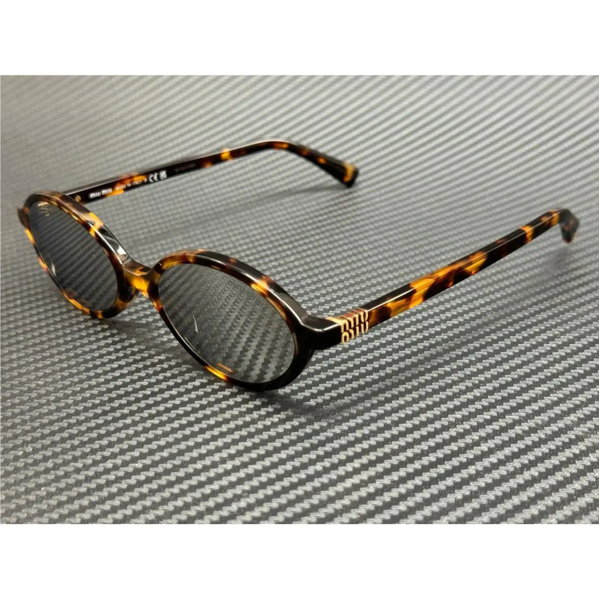 Miu Miu MU 04ZS VAU07F Havana Silver Mirror Women`s 50 mm Sunglasses