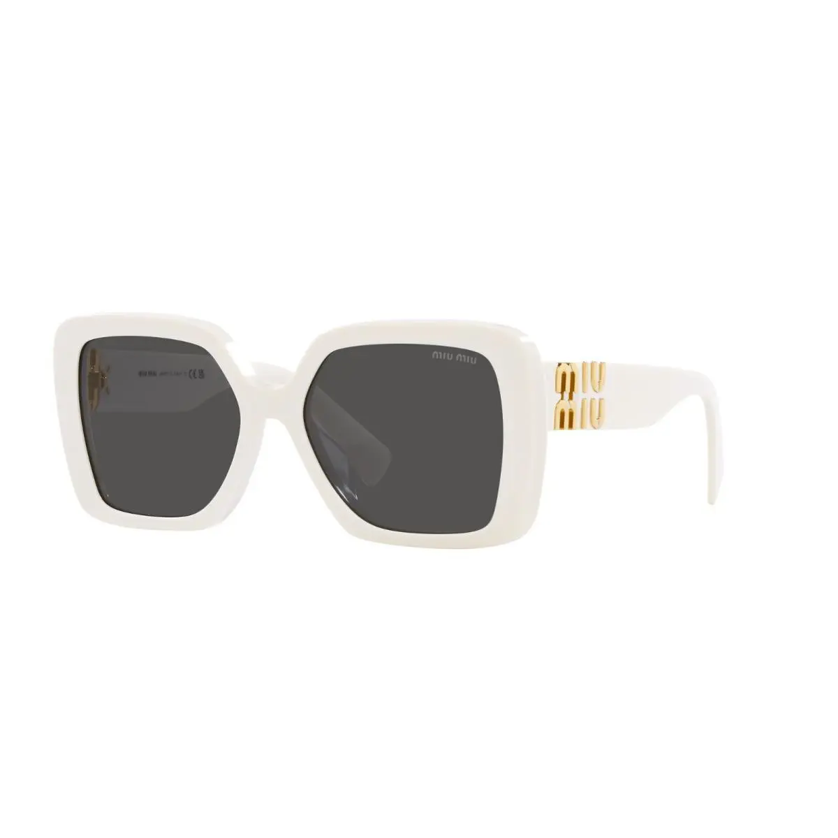 Miu Miu Smu 10YS White/dark Grey 142-5S0 Sunglasses