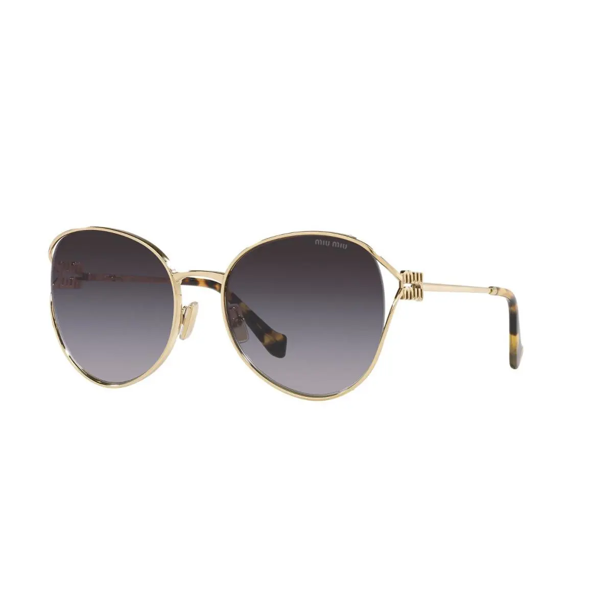 MU 53YS Pale Gold/grey Shaded ZVN5/D1 Sunglasses by Miu Miu