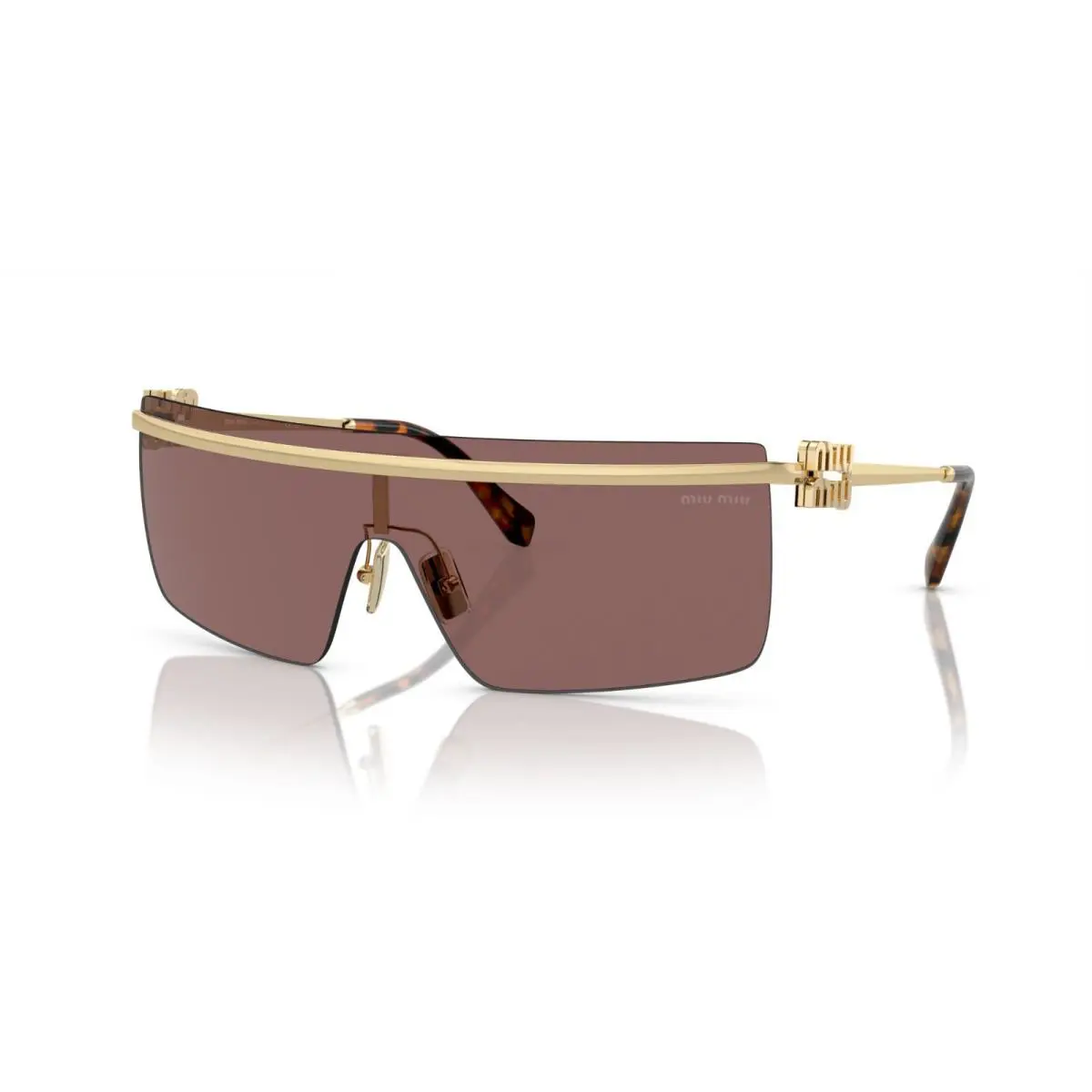 Miu Miu Smu 50ZS Pale Gold/brown Silver Shaded Mirrored ZVN-70D Sunglasses