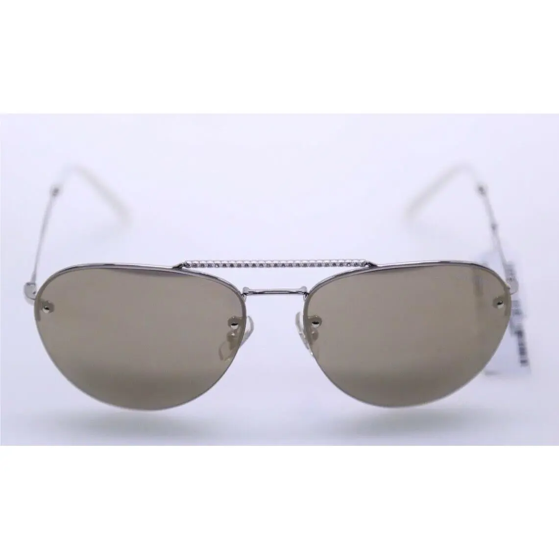 Miu Miu MU54U 1BC-1C0 Silver/light Brown Mirrored Lenses Sunglasses 208
