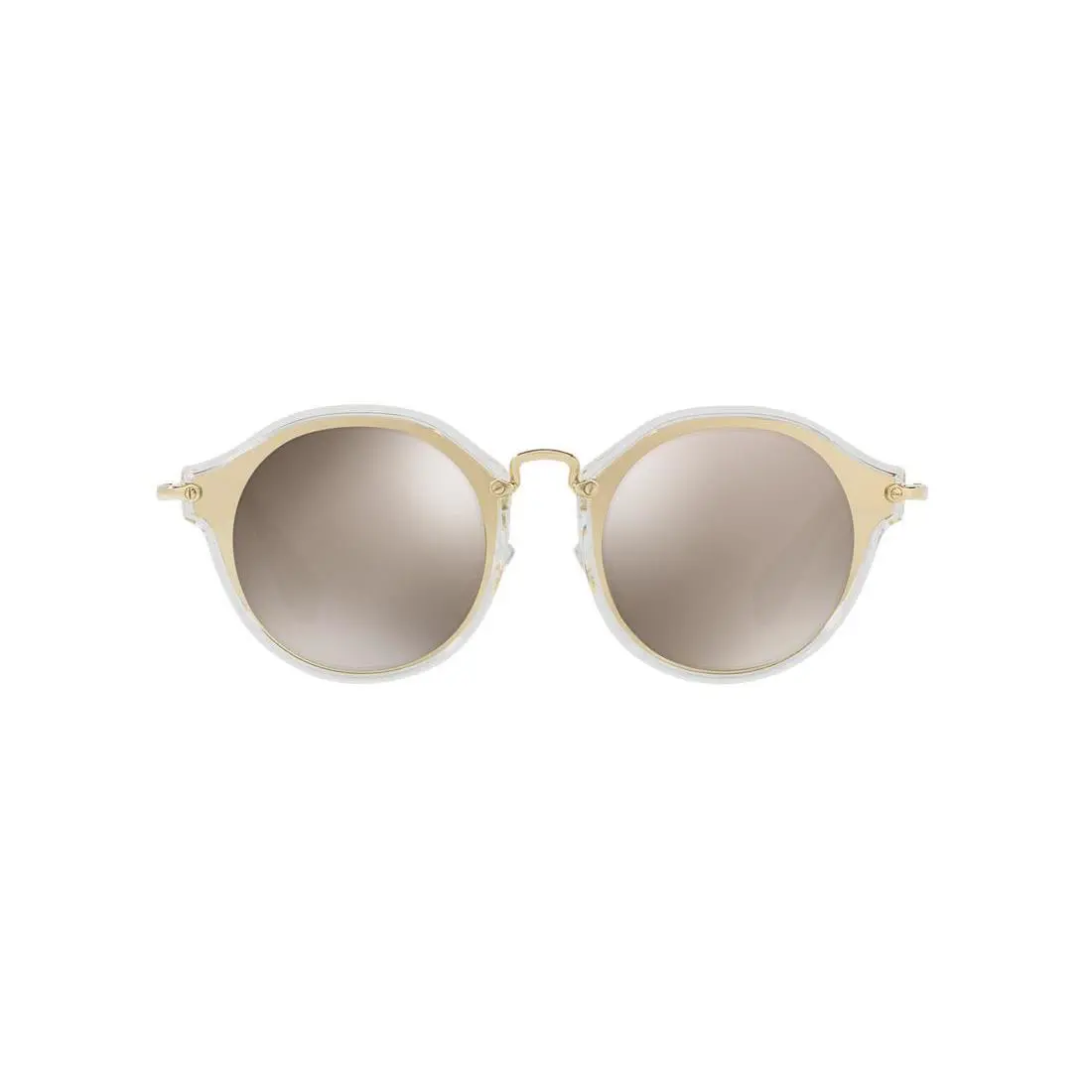 Miu Miu Sunglasses Smu 51S ZVN-1C0 Pale Gold / Mirror Gold Brown 49mm MU51SS