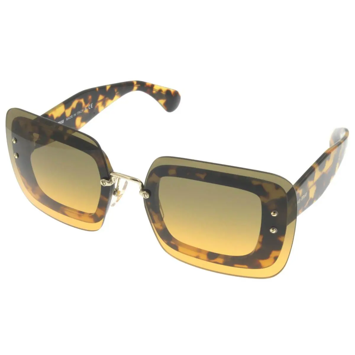 Miu Miu Sunglasses Women Havana Square MU02RS 7S0-0A3