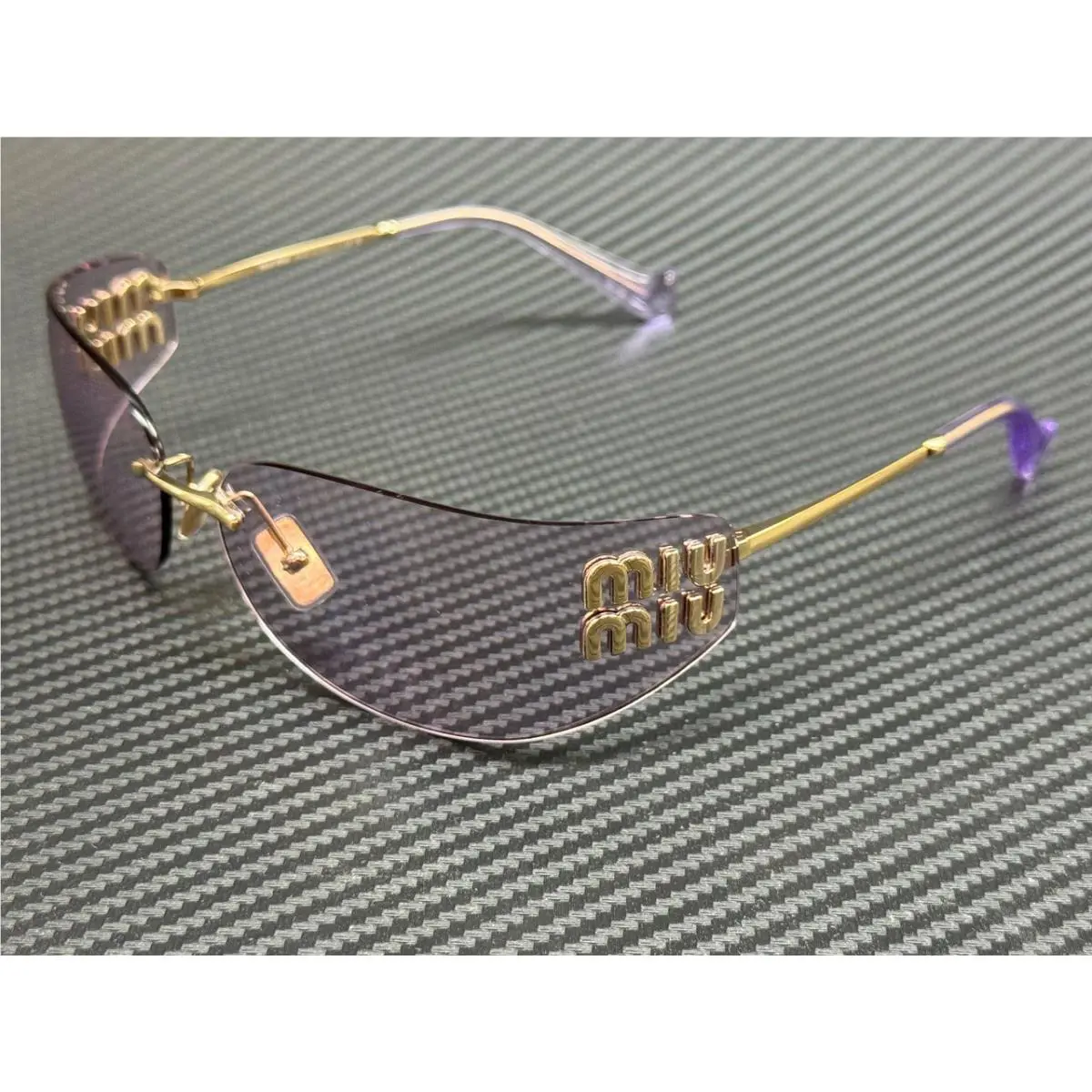 Miu Miu MU A51S ZVN90O Pale Gold Pink Women`s 75 mm Sunglasses
