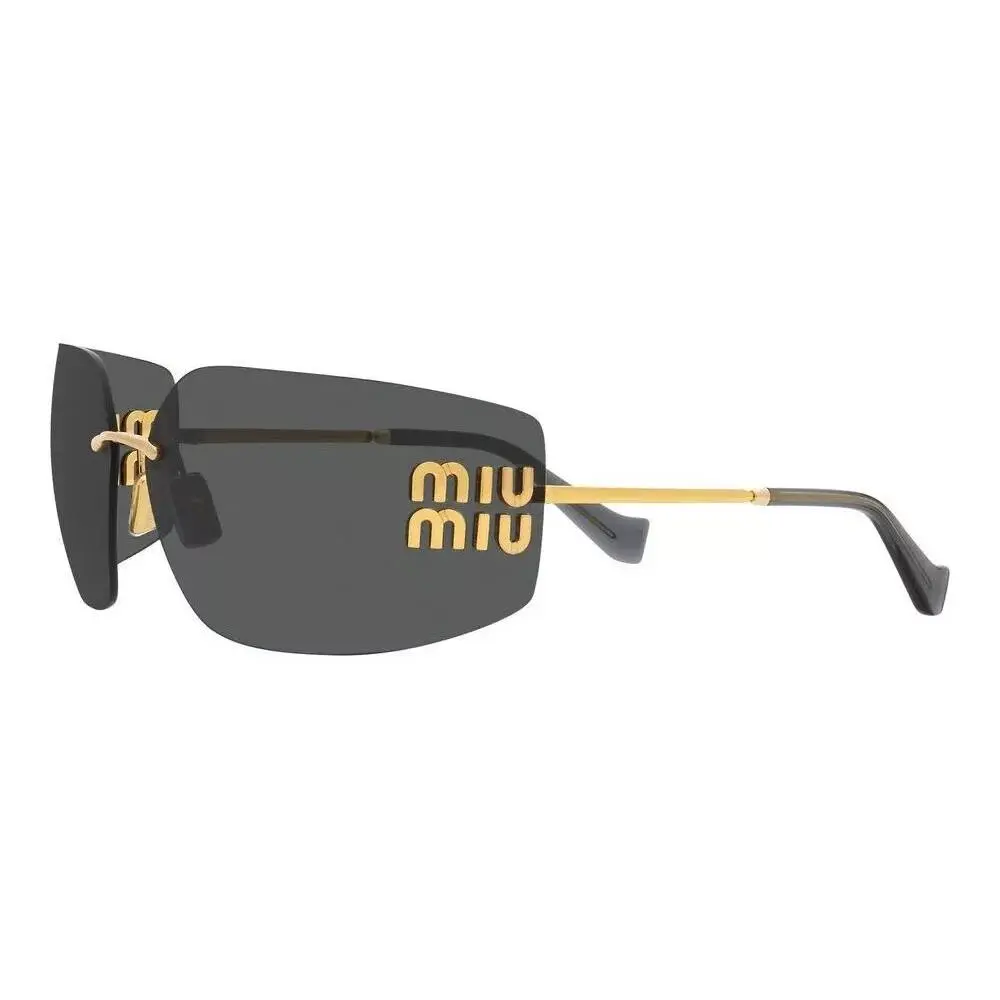 MU 54YS 5AK5S0 Gold-dark Grey Women`s Sunglasses 80MM by Miu Miu