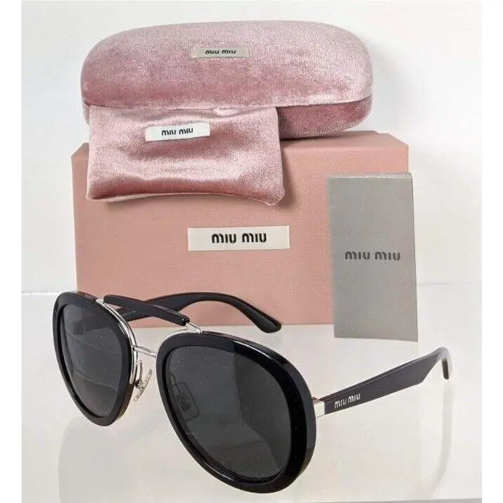Miu Miu Smu 05V 1AB - 5S0 Sunglasses Black SMU05V Frame
