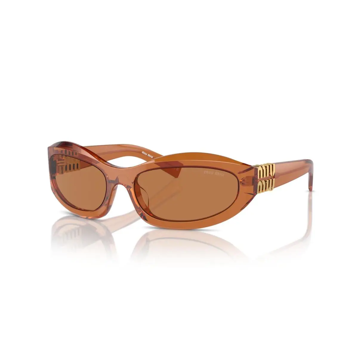 Miu Miu MU 14ZS Caramel Transparent/brown 15T10I Sunglasses