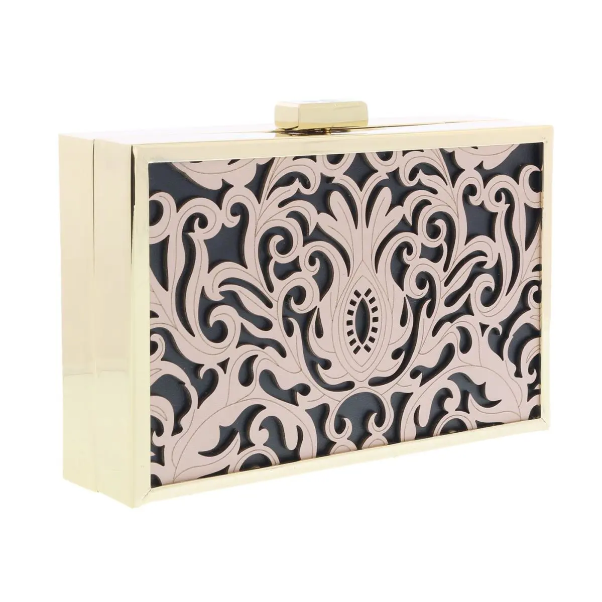 HXLPB3 D96 Nude/black Box Clutch by Roberto Cavalli