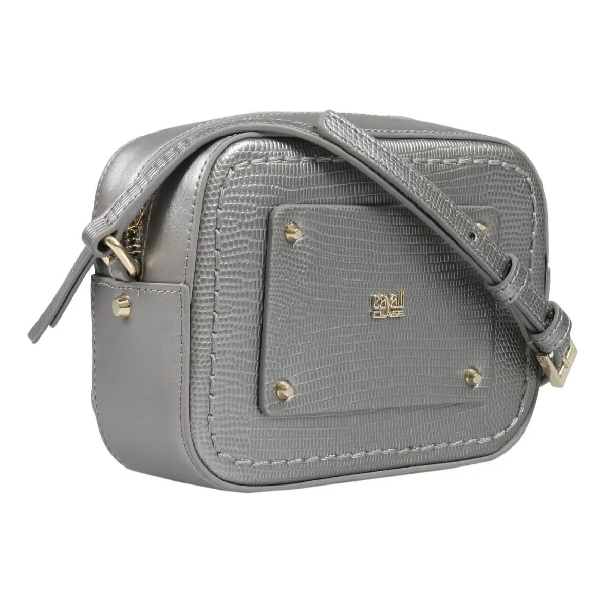 Roberto Cavalli HXLPE0 001 Grey Shoulder Bag