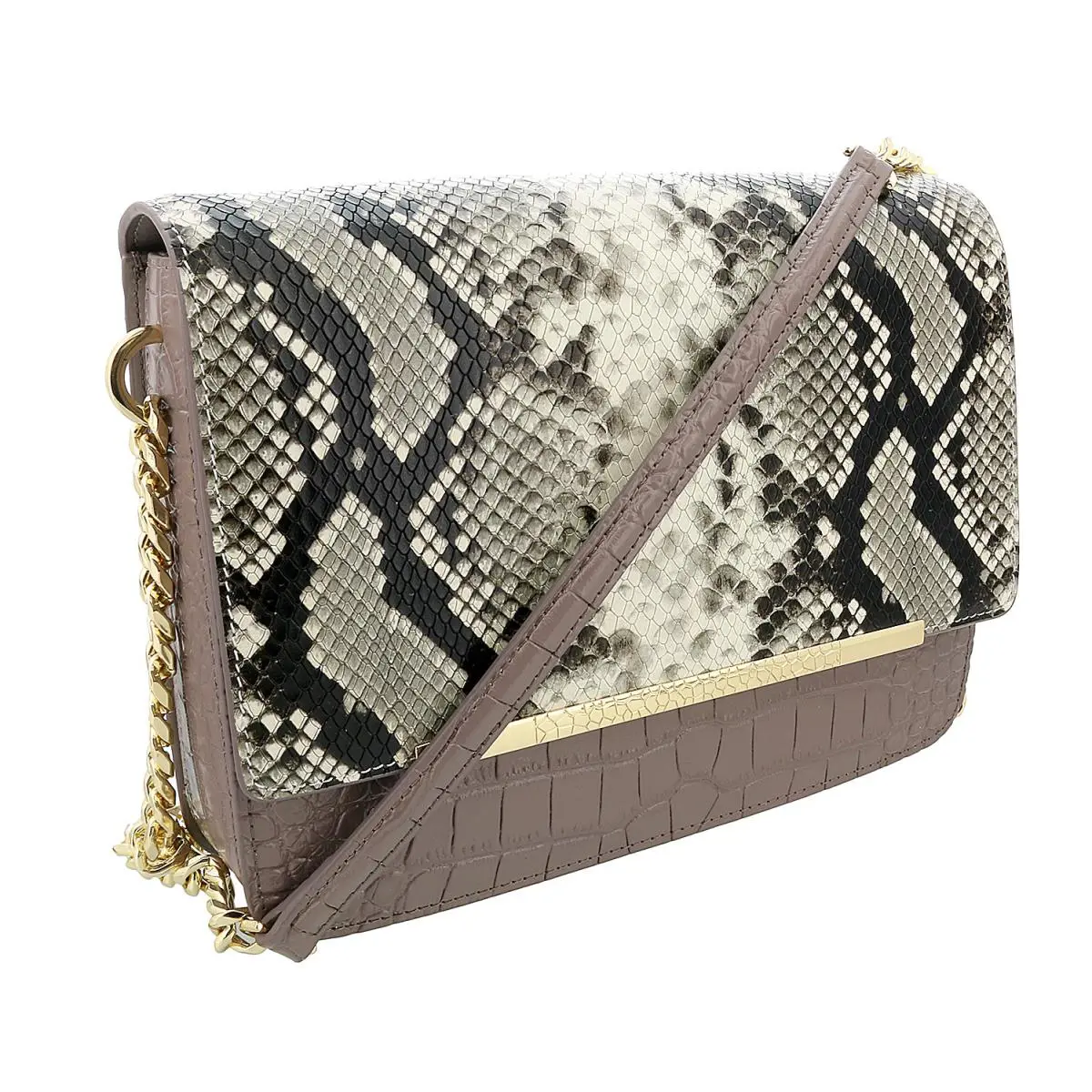 Class Taupe Large Milano Shoulder Bag by Roberto Cavalli