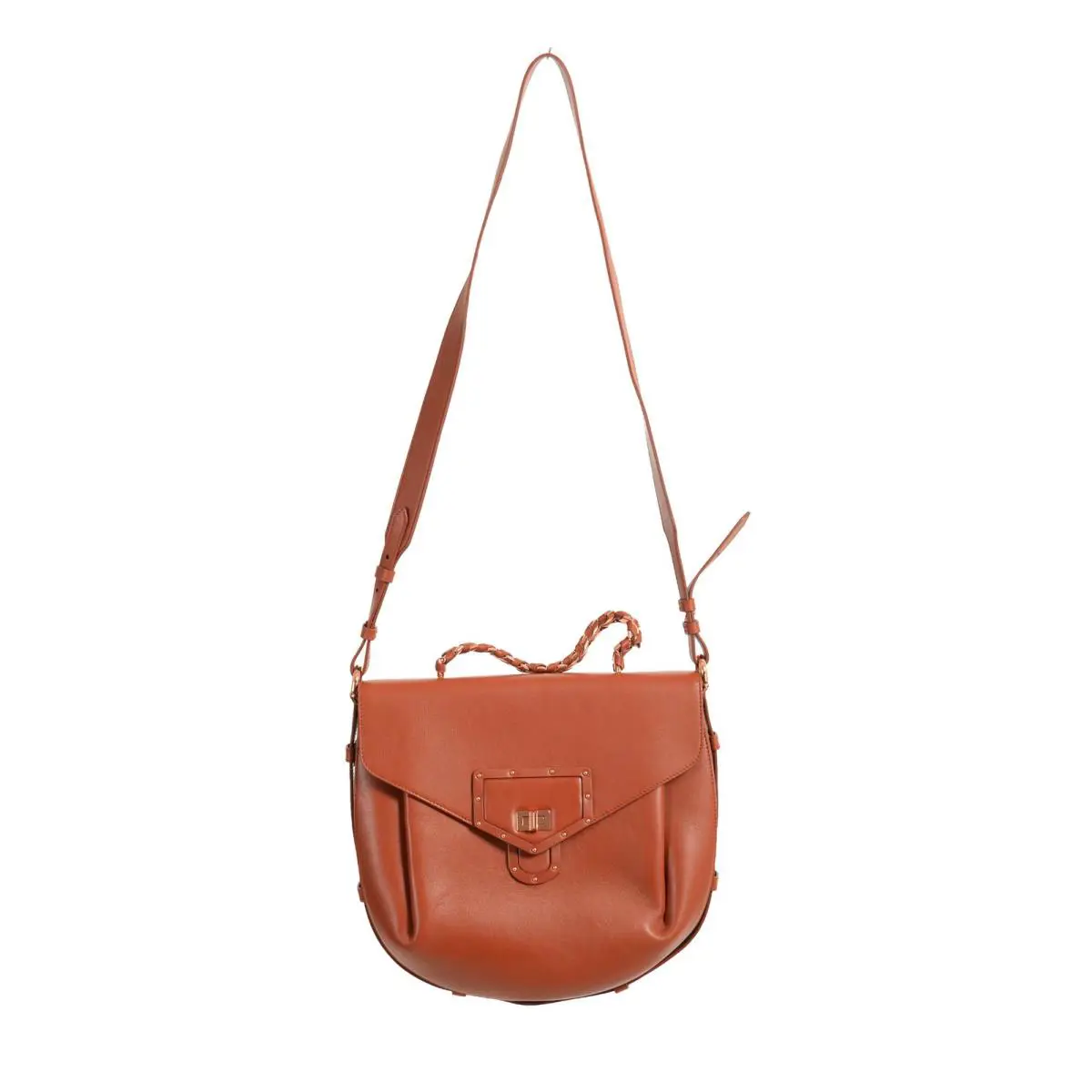 Roberto Cavalli Women`s Brown Leather Saddle Shoulder Bag