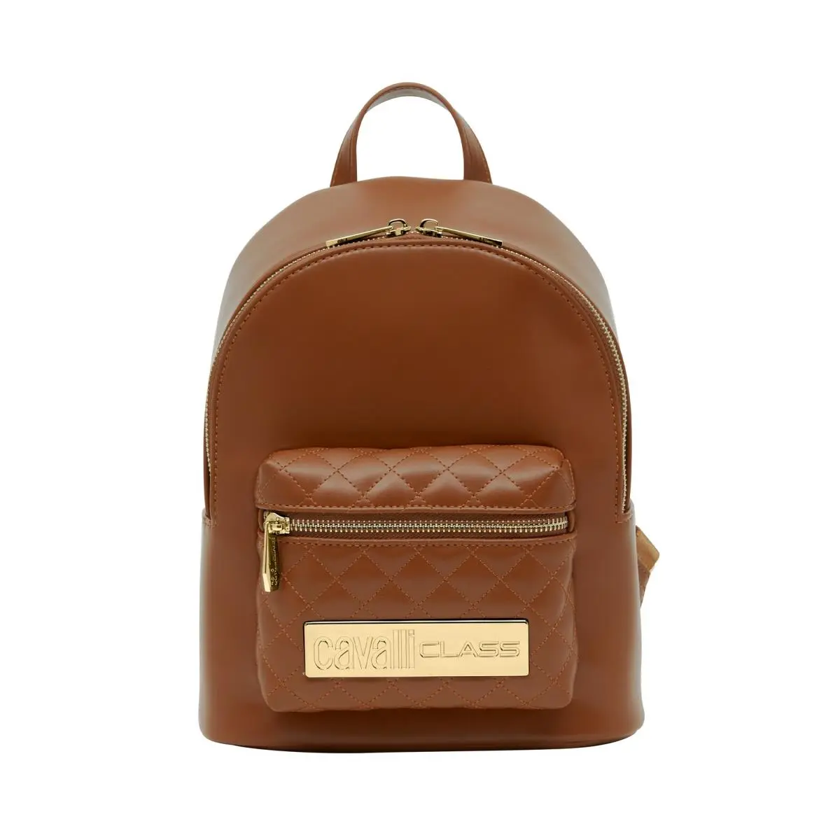 Cavalli Class Salerno Brown Small Fashion Backpack by Roberto Cavalli