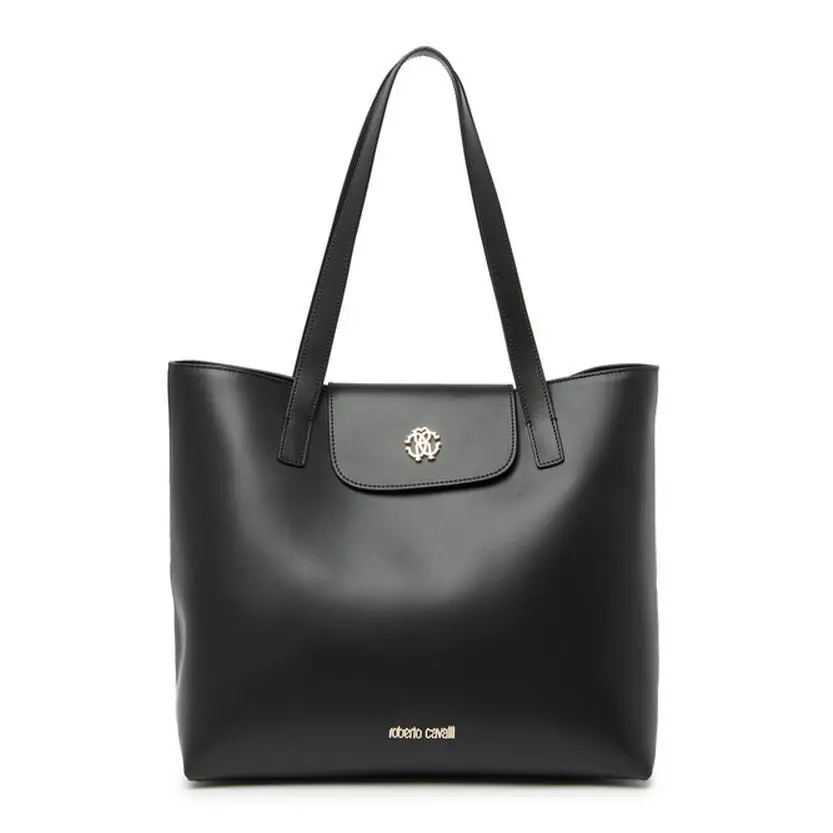 Roberto Cavalli Leather Tote Bag Black 635