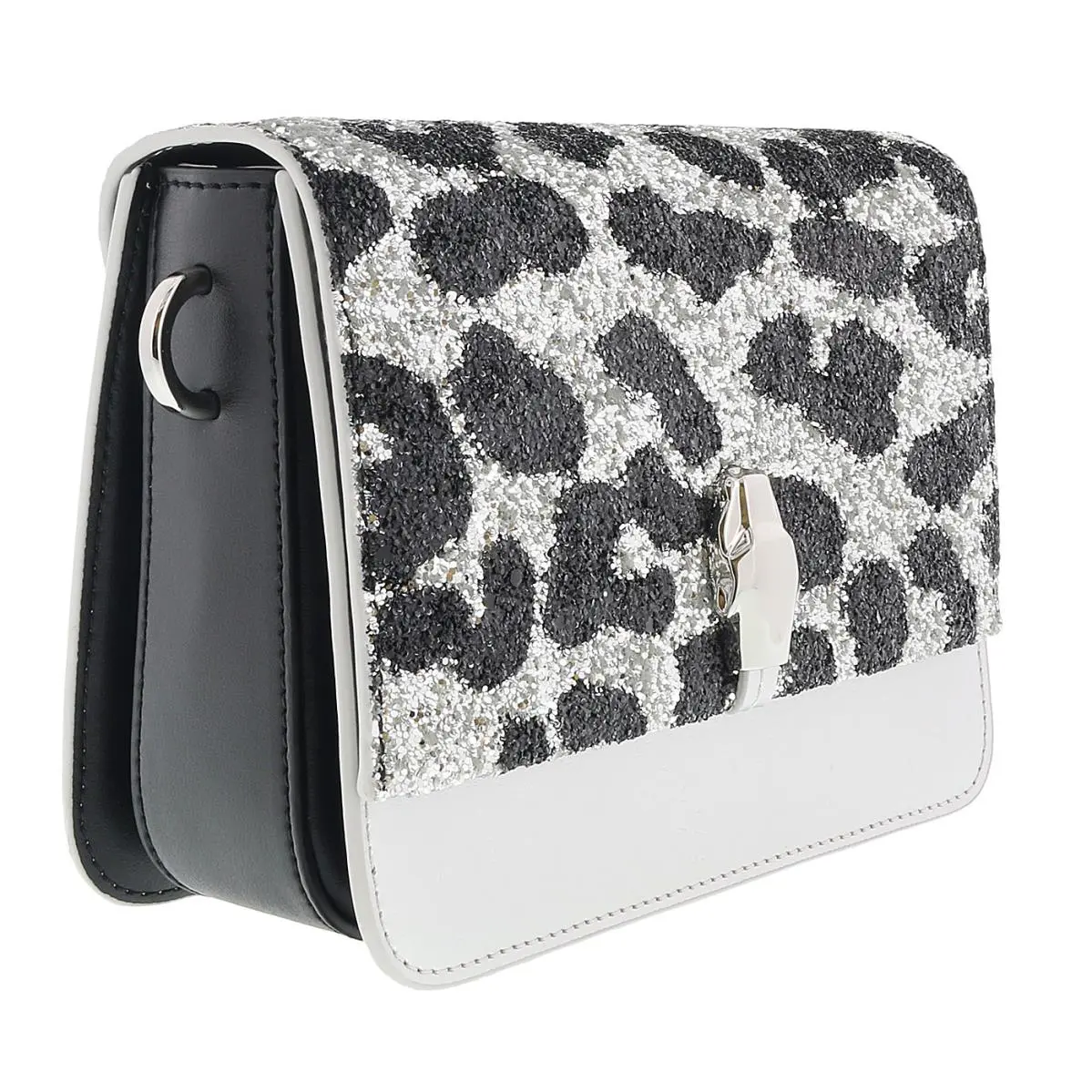 Class Roberto Cavalli Milano Rmx 0 Silver/black Medium Shoulder Bag