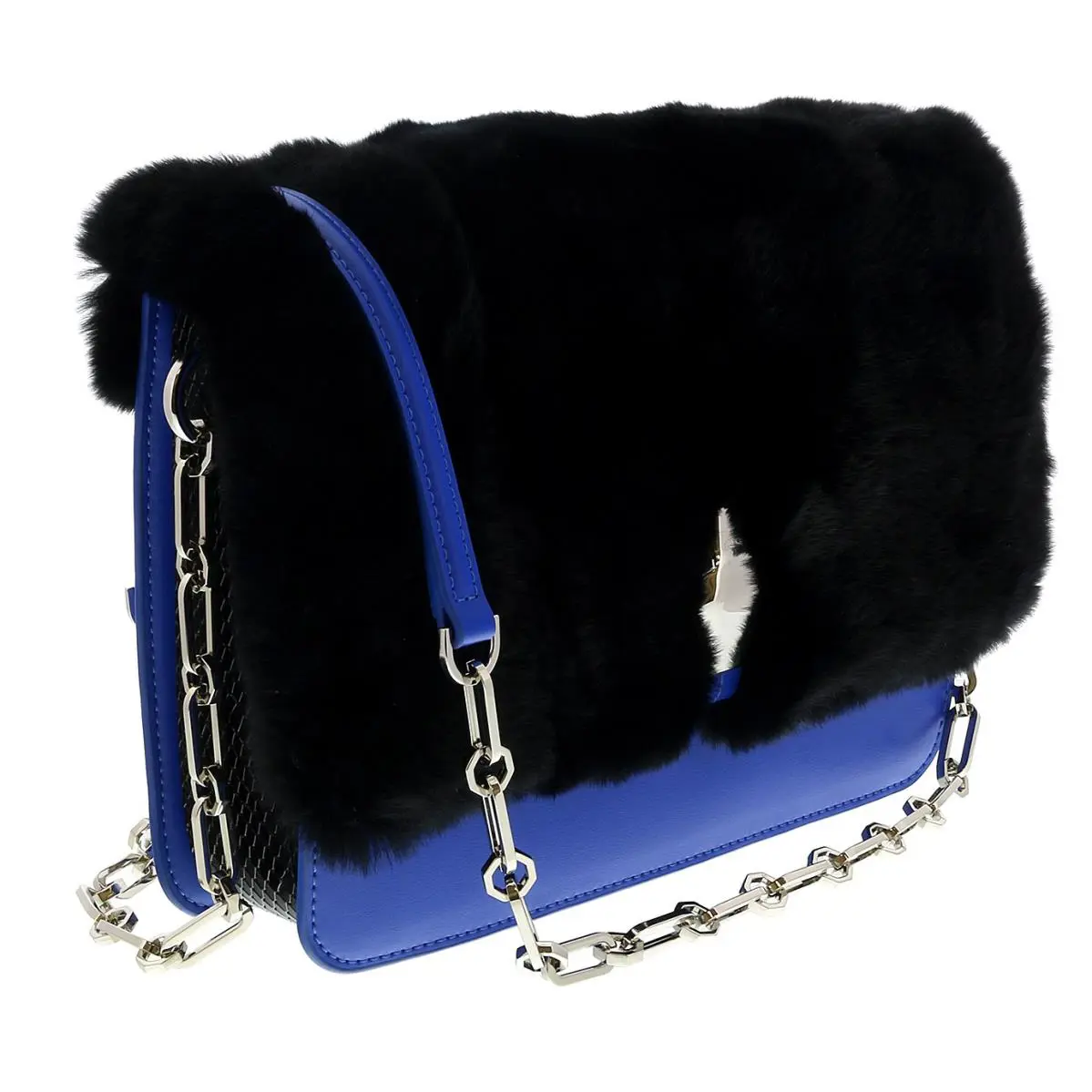 HXLPG9 080 Blue Shoulder Bag by Roberto Cavalli