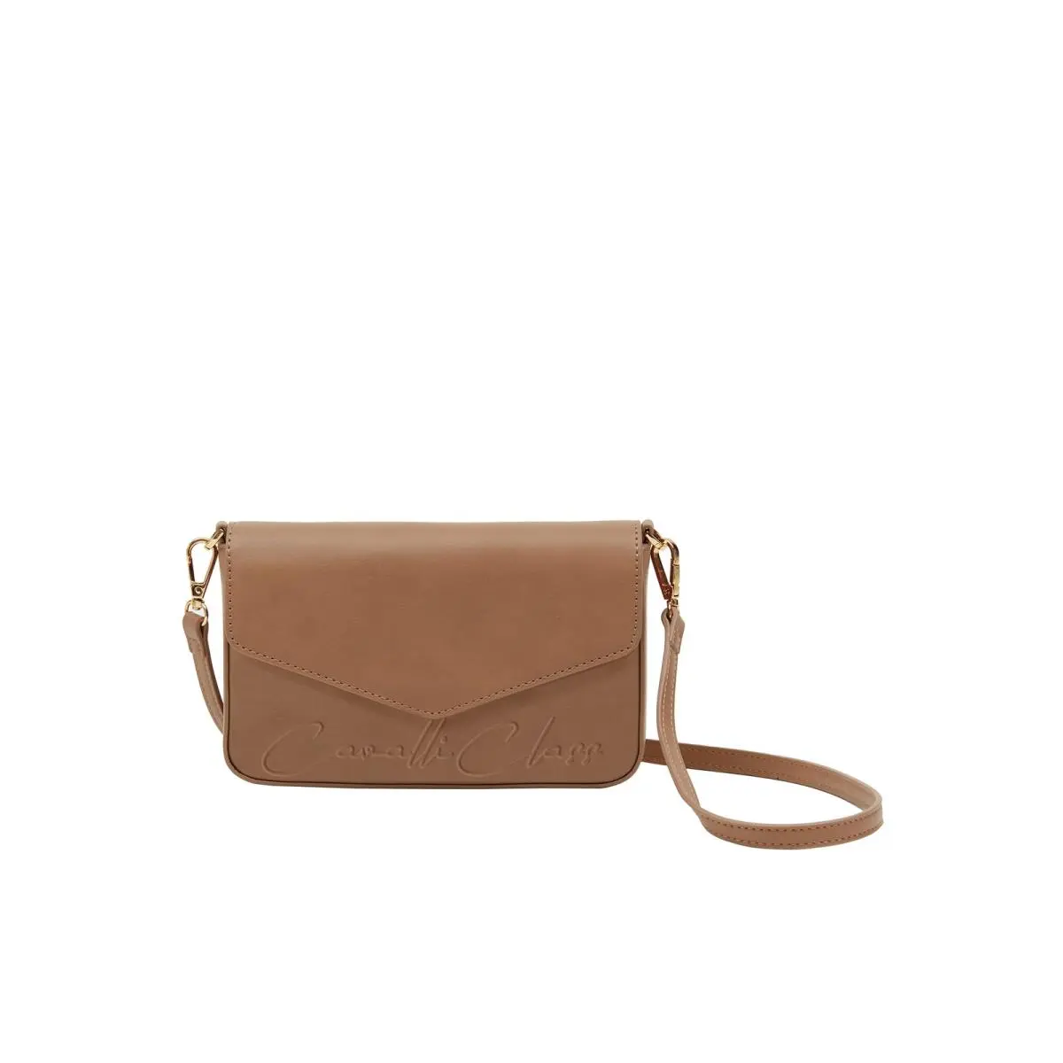 Cavalli Class Messina Camel Small Envelope Crossbody Bag by Roberto Cavalli