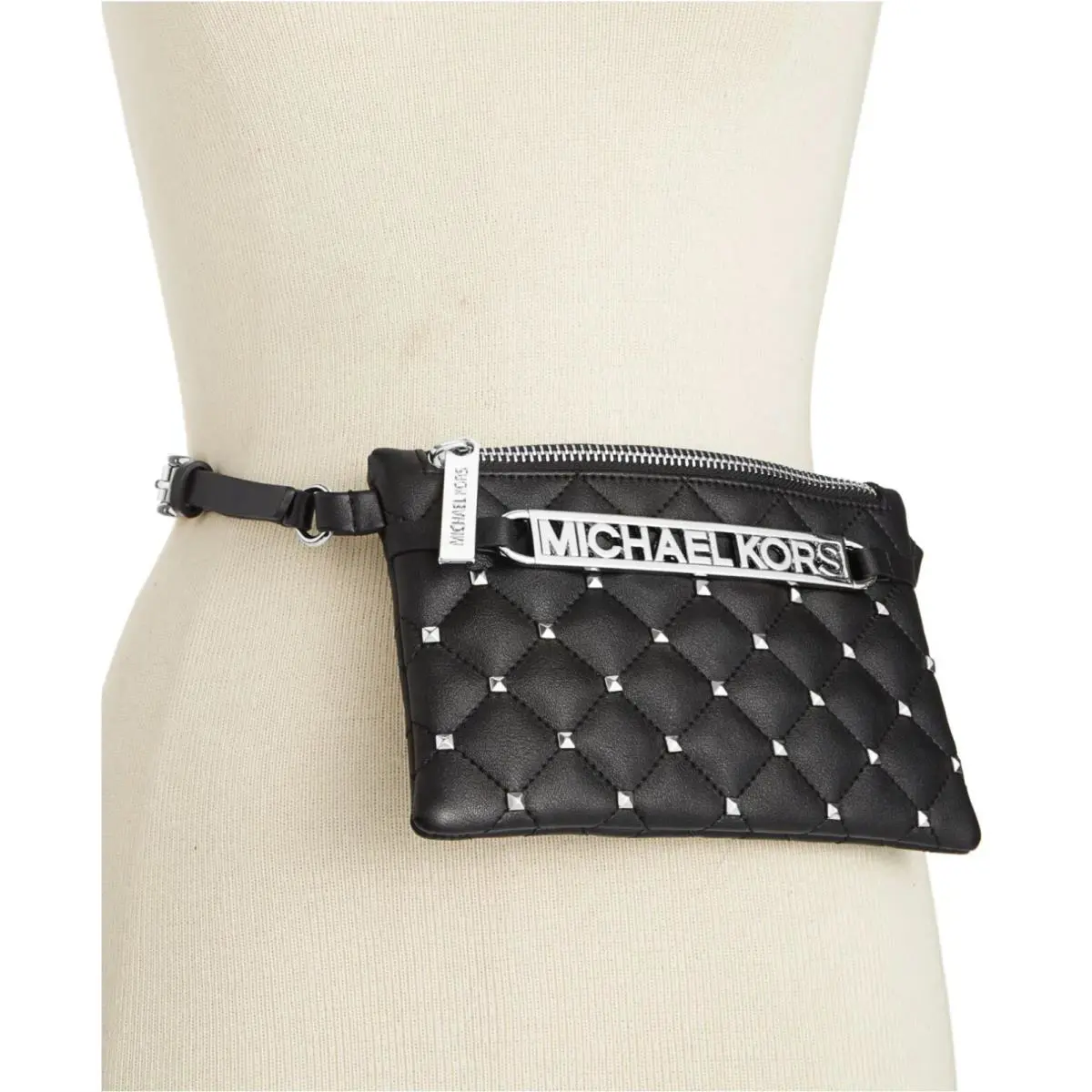 Kors Quilted Studded Belt Bag