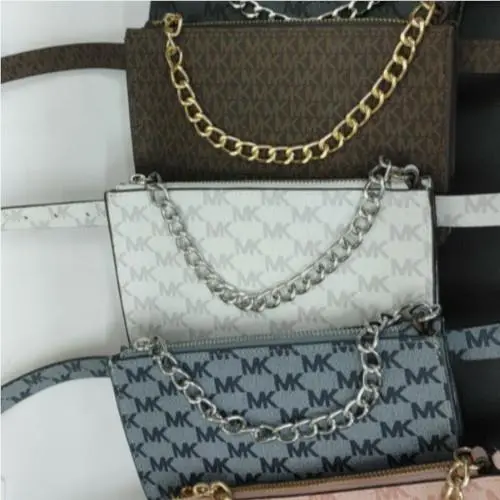 Belt Bag  MK Logo Purse Brown Blue Black White Chain Fanny Pack Optic White by Michael Kors