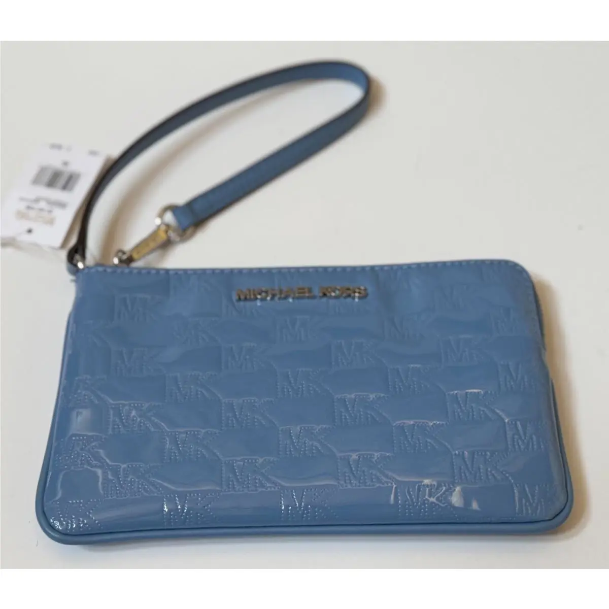 Jet Set Travel Large Top Zip Wristlet MK  Patent French Bllue by Michael Kors