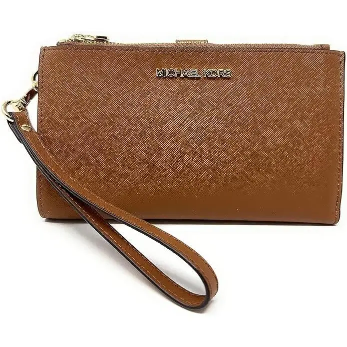 MK Jet Set Travel Double Zip Phone Wristlet Wallet Luggage by Michael Kors