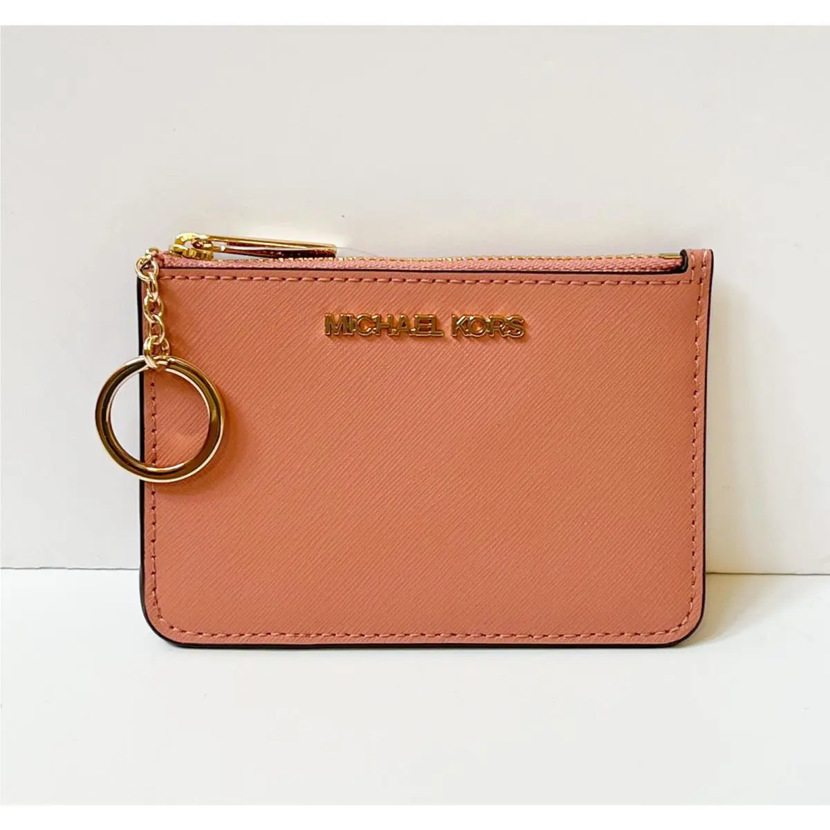 Jet Set Travel S TZ Coin Pouch with ID Key Holder Wallet SUNSET ROSE by Michael Kors