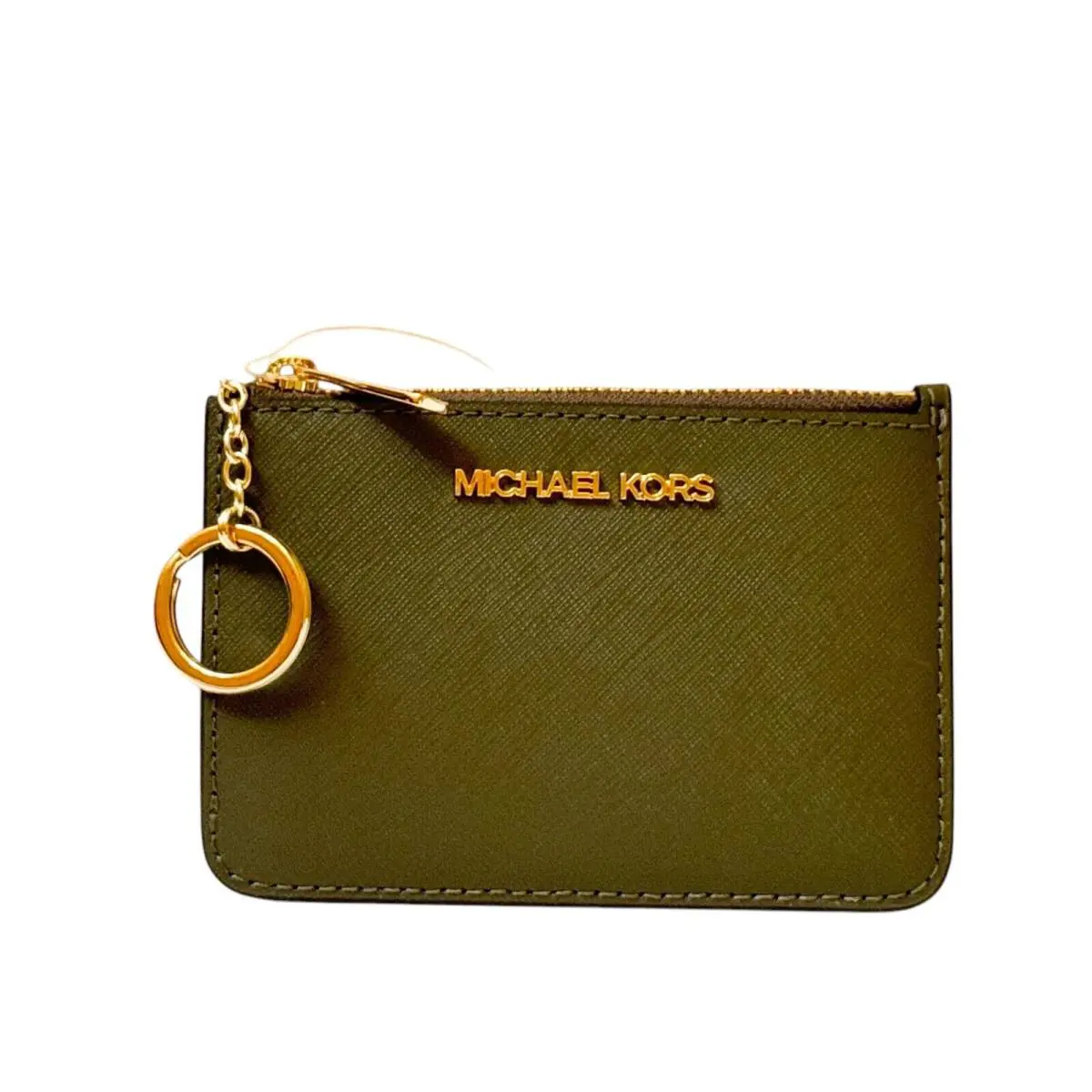 Jet Set Travel S TZ Coin Pouch with ID Key Holder Wallet OLIVE by Michael Kors
