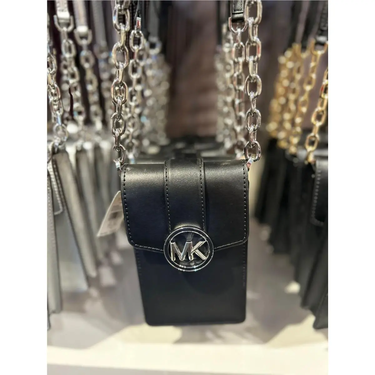 Womens Fashion Iphone Samsung Case Phone Holder Crossbody Bag Purse BLACK by Michael Kors