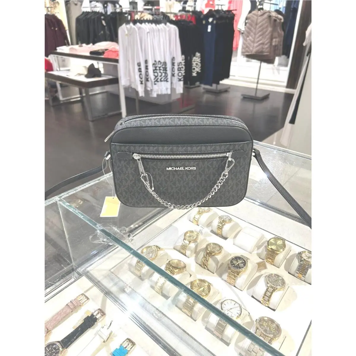 Lady Leather or Pvc Crossbody Handbag Purse Bag Messenger Shoulder Black by Michael Kors