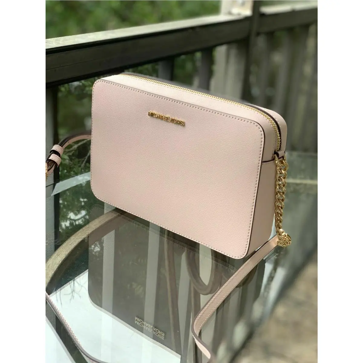 Lady Leather or Pvc Crossbody Handbag Purse Bag Messenger Shoulder PInk Powder Blush by Michael Kors