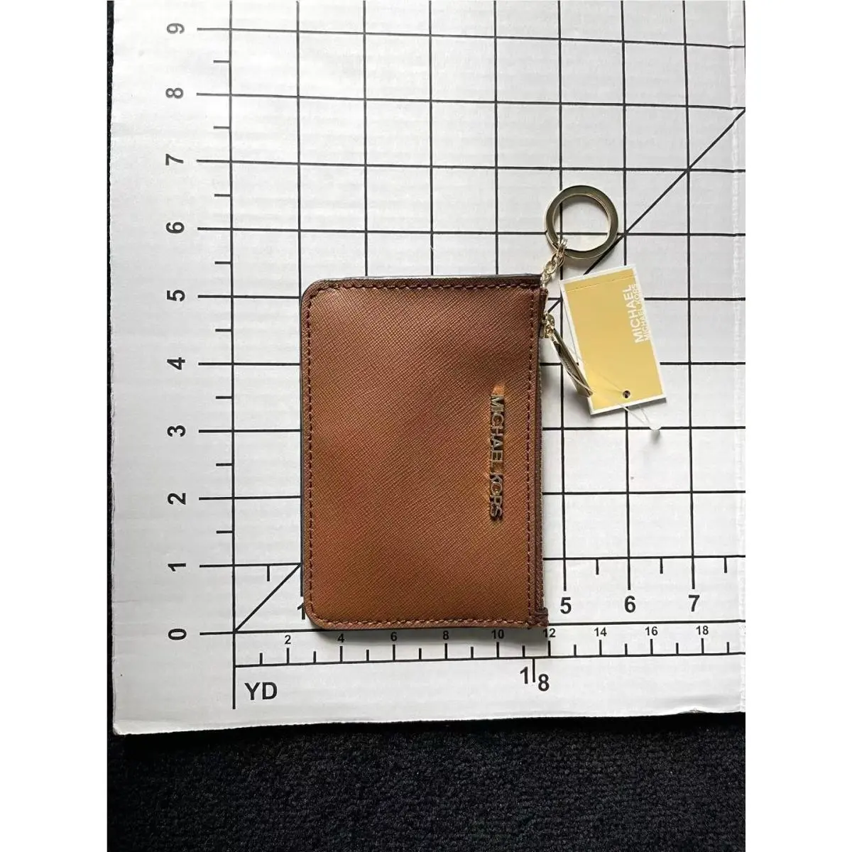 Michael Kors Jet Set Travel Small Top Zip Leather/ Logo Coinpouch Card Case