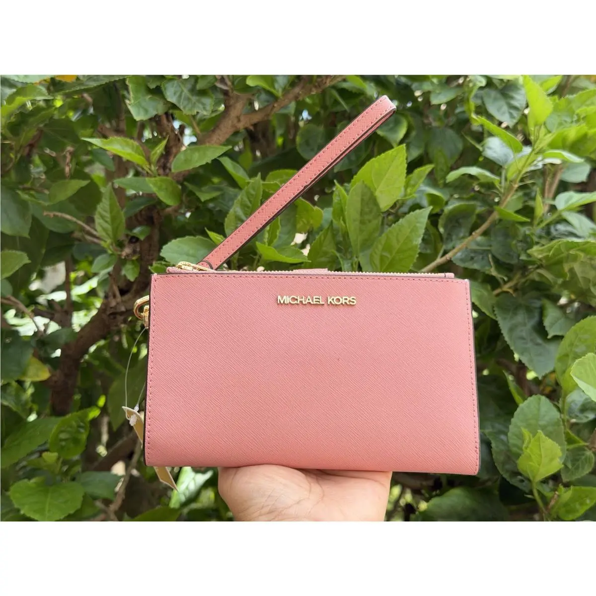 Michael Kors Jet Set Double-zip Wristlet Primrose Pink Leather 35F8GTVW0L