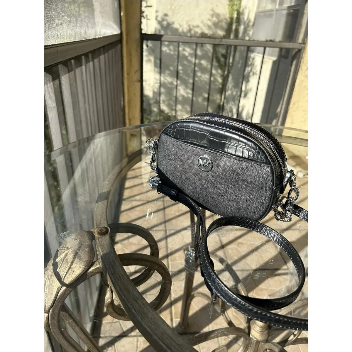 Small Women Leather Purse Crossbody Black Bag Handbag Shoulder Lady by Michael Kors