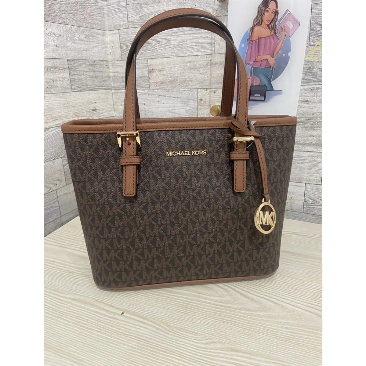 Michael Kors Women`s Tote Bag - 35T9GTVT0B Brown
