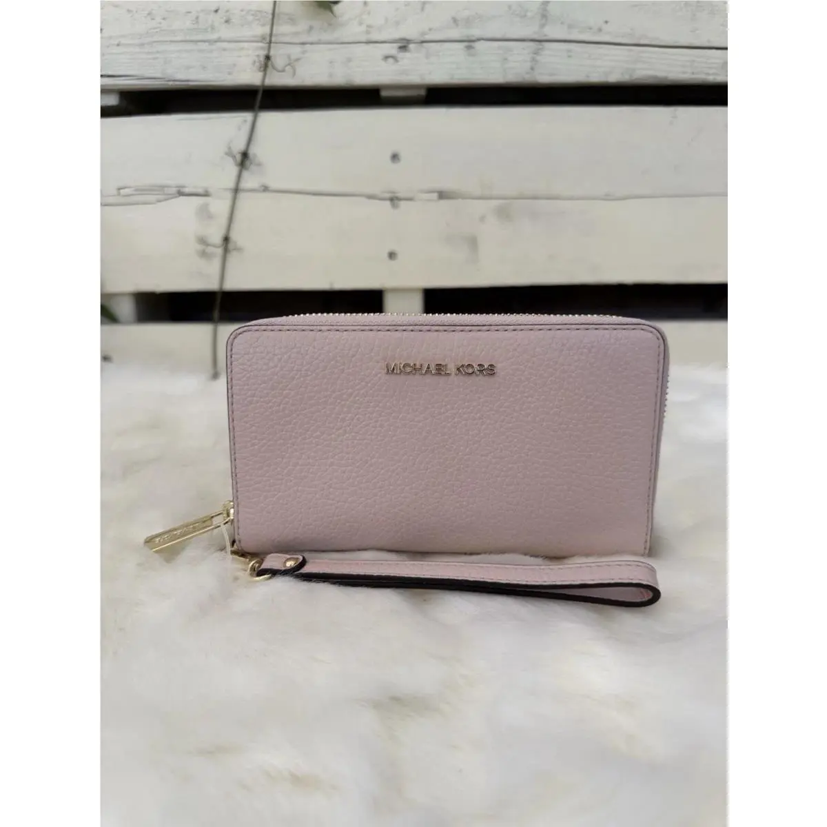 Michael Kors Jst Large Flat MF Phonecase Wallet/wristlet - Powder Blush