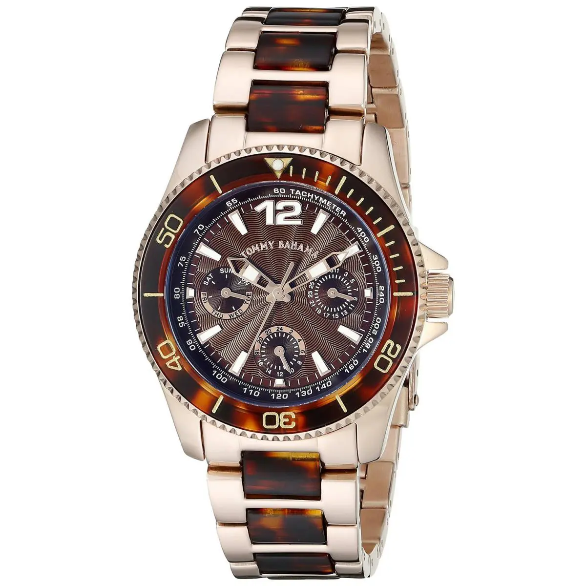 TB4051 Brown Dial Two Tone Multifunction Women`s Watch by Tommy Bahama