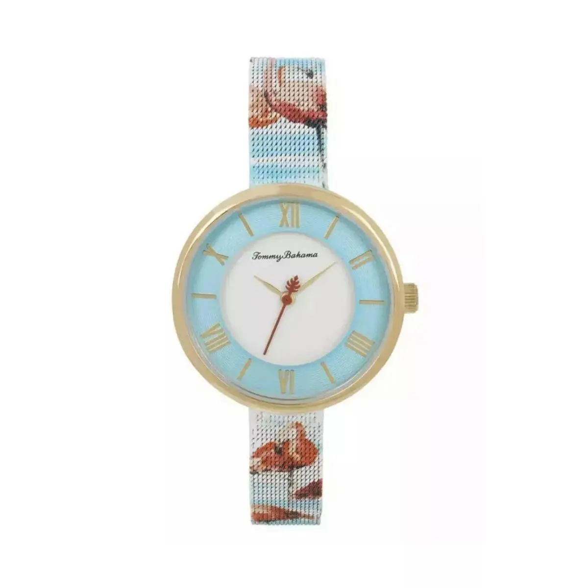 TB00084-03 Pink Flamingo Mesh Bracelet Women`s Watch Great Gift by Tommy Bahama